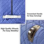 Extra Large Quilted Rolling Duffle Bag in Blue
