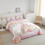 Pink Castle Comforter Set for Kids' Bedrooms