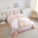 Pink Castle Comforter Set for Kids' Bedrooms