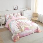 Pink Castle Comforter Set for Kids' Bedrooms