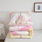 Pink Castle Comforter Set for Kids' Bedrooms