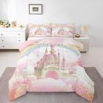 Pink Castle Comforter Set for Kids' Bedrooms