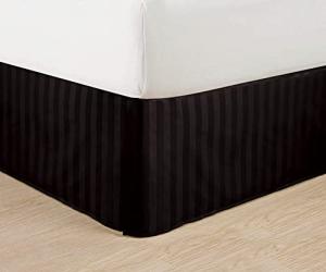 Egyptian Stripe Bed Skirt - King Size, Black