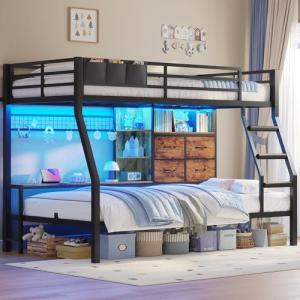 Rustic Brown Twin Over Twin Bunk Bed Set