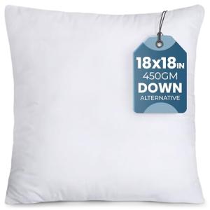 Utopia Bedding 18x18 Decorative Pillow Insert, White
