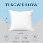Utopia Bedding 18x18 Decorative Pillow Insert, White