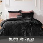 Luxury Velvet Queen Duvet Cover Set, 4 Pieces