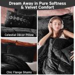 Luxury Velvet Queen Duvet Cover Set, 4 Pieces