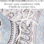 Melody Aqua Oversized King Duvet Cover Set