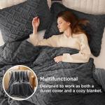 Bedsure Faux Fur Duvet Cover Set - King Size