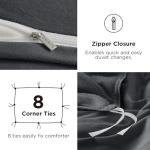Bedsure Faux Fur Duvet Cover Set - King Size