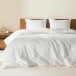White Queen Duvet Cover Set with 3 Pieces
