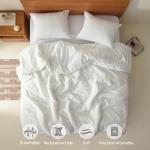 White Queen Duvet Cover Set with 3 Pieces