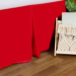 Premium Combed Cotton Red Bed Skirt for Queen