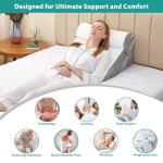 Adjustable Bed Wedge Pillow Set for Relief