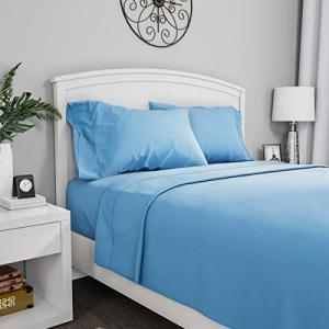 Blue Brushed Microfiber Twin Sheet Set - 3 Pieces