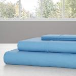 Blue Brushed Microfiber Twin Sheet Set - 3 Pieces