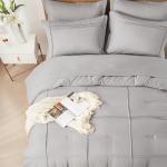 Yogeneg Full Size 7-Piece Grey Comforter Set