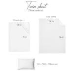 Ashford 3-Piece Twin Sheet Set in White