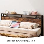 California King Bed Frame with Storage and Charging