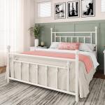 Queen Size Vintage Metal Bed Frame with Headboard
