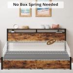 California King Bed Frame with Storage and Charging