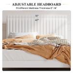 Elegant Queen Upholstered Velvet Bed Frame in White