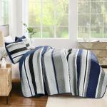 Navy Blue Queen Size Lightweight Quilt Bedding Set