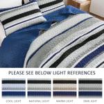 Navy Blue Queen Size Lightweight Quilt Bedding Set