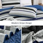Navy Blue Queen Size Lightweight Quilt Bedding Set