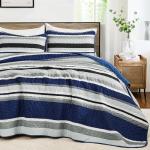 Navy Blue Queen Size Lightweight Quilt Bedding Set
