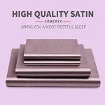 Purple Satin Queen Sheet Set - 4 Pcs