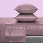 Purple Satin Queen Sheet Set - 4 Pcs