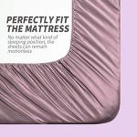Purple Satin Queen Sheet Set - 4 Pcs