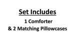 Soft Satin Comforter Set with Pillowcases - King Size