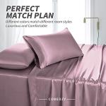 Purple Satin Queen Sheet Set - 4 Pcs