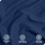 Bare Home Bedding Duvet Cover Extra Long Size - Premium 1800 Super Soft - Lightweight, Cooling Duvet Cover - Soft Breathable Bedding (Twin/Twin XL, Dark Blue)