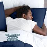 Bare Home Bedding Duvet Cover Extra Long Size - Premium 1800 Super Soft - Lightweight, Cooling Duvet Cover - Soft Breathable Bedding (Twin/Twin XL, Dark Blue)