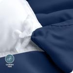 Bare Home Bedding Duvet Cover Extra Long Size - Premium 1800 Super Soft - Lightweight, Cooling Duvet Cover - Soft Breathable Bedding (Twin/Twin XL, Dark Blue)