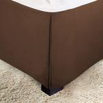 Elegant Comfort 1-Piece Solid Bed Skirt, 1500 Premium Hotel Quality Microfiber, Minimalist Design with a Modern Look- Easy Care, Wrinkle and Stain Resistant, Bedskirt, Full, Java Brown