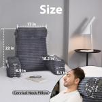 ENITYA Reading Pillow for Sitting in Bed Adult, XL Back Pillow for Bed Sitting up, Back Support Chair Pillow for Sitting up/Watching TV/Reading/Gaming/Resting/Post Surgery,Dark Grey