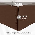 Elegant Comfort 1-Piece Solid Bed Skirt, 1500 Premium Hotel Quality Microfiber, Minimalist Design with a Modern Look- Easy Care, Wrinkle and Stain Resistant, Bedskirt, Full, Java Brown
