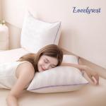 LOVELYREST Pillows Queen Size Set of 2,Luxury Hotel Quality Cooling Pillows with Zipper,Super Soft Down Alternative Fill for Side Back and Stomach Sleepers