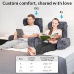 ENITYA Reading Pillow for Sitting in Bed Adult, XL Back Pillow for Bed Sitting up, Back Support Chair Pillow for Sitting up/Watching TV/Reading/Gaming/Resting/Post Surgery,Dark Grey