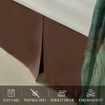 Elegant Comfort 1-Piece Solid Bed Skirt, 1500 Premium Hotel Quality Microfiber, Minimalist Design with a Modern Look- Easy Care, Wrinkle and Stain Resistant, Bedskirt, Full, Java Brown