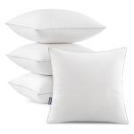 MIULEE 18x18 Pillow Inserts (Set of 4) -Decorative Throw Pillow with 100% Cotton Cover Square for Sofa Couch
