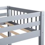 Harper & Bright Designs Twin L-Shaped Bunk Bed with Storage Drawers, Wooden Bunk Bed for 4, Grey