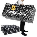 Clysee 4 Pcs 66 Gallon Large Moving Bags with Zipper and Handles Heavy Duty Extra Large Totes Storage Duffle Bags for College Dorm Travel Clothes Toys Blankets Bedding Moving Travel(Plaid)