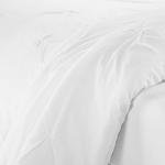 SERTA Simply Clean Ultra Soft 3 Piece Hypoallergenic Stain Resistant Pleated Duvet Cover Set, Full/Queen, White