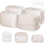 DIMJ Comforter Storage Bag 4 Pack - Blanket Storage Organizer Compression Bags, Large Capacity Ultra Space Saving Self Compression Organize for Bedding, Pillow, Duvet, Sheet Storage with Zipper Window